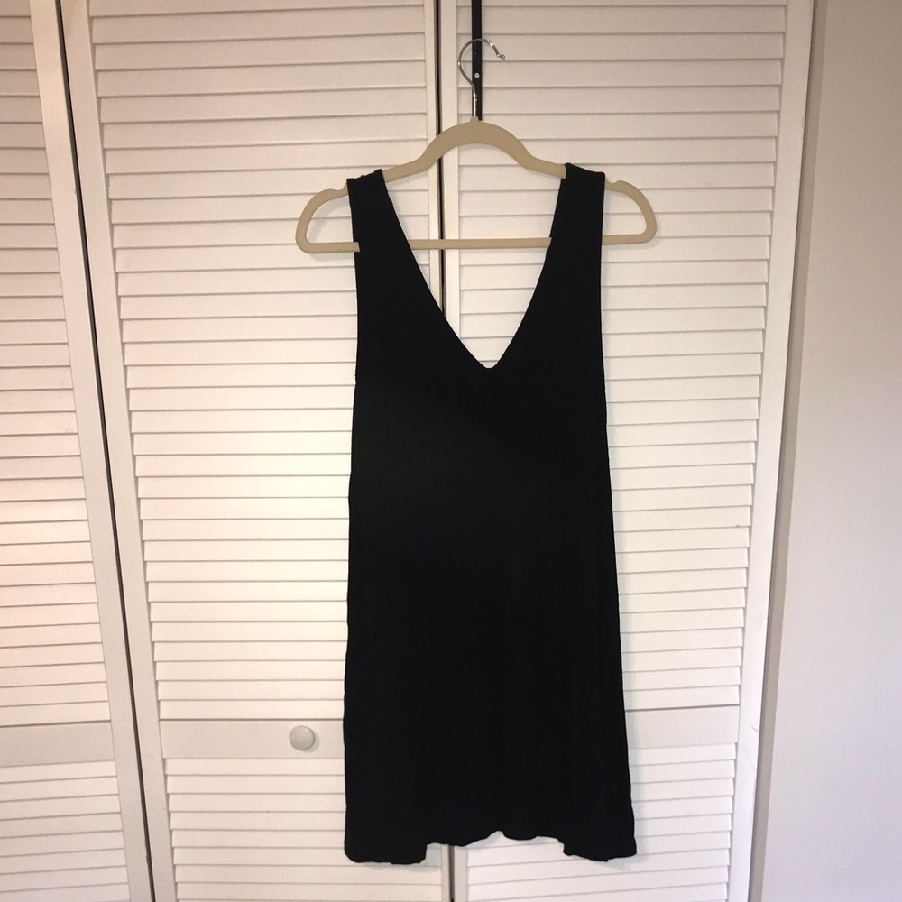 Black cotton shift dress
